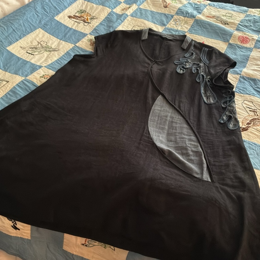 Peacock Ways fun Black Dress